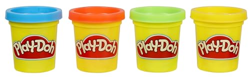 Play-Doh Hasbro 23241EU4 - Confezione da 4 Mini barattoli di plastilina