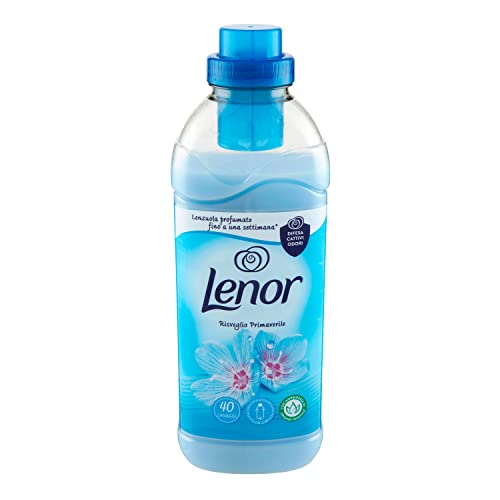 Lenor Ammorbidente Lavatrice Concentrato, 40 Lavaggi, Risveglio Primaverile, Freschezza Di Lunga Durata E Morbidezza Di Origine Vegetale, Lenzuola Profumate Fino A 1 Settimana