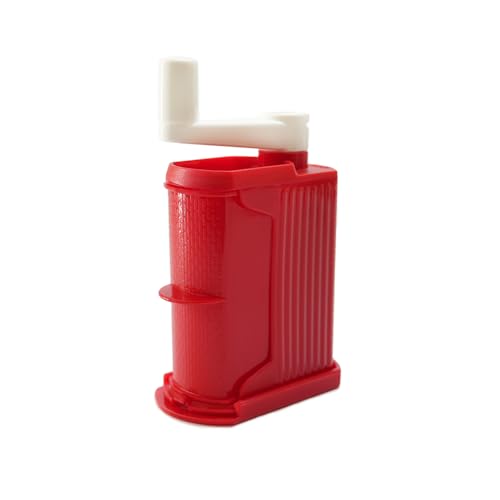 Rigamonti Parmesan Grater, Grattugia Manuale con Manovella, Rullo in Acciaio Inox per Formaggi, Cioccolato e Noci, BPA Free, Rosso, Smontabile e Lavabile in Lavastoviglie.