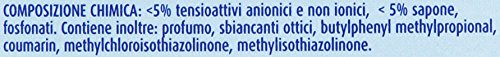 Omino Bianco - Detersivo a Mano e Lavatrice, Essenza Muschio Bianco - 4 flaconi da 1000 ml [4 l]