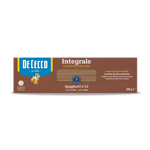De Cecco Spaghetti Integrali 500 gr [Pacco da 5 Pezzi]