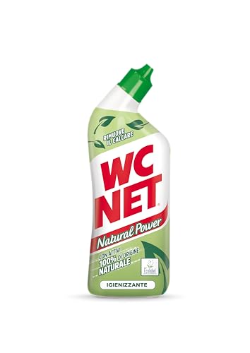 Wc Net - Natural Power Gel, Anticalcare e Igienizzante per Sanitari e Superfici, Pulitore Liquido per Wc, 700 ml