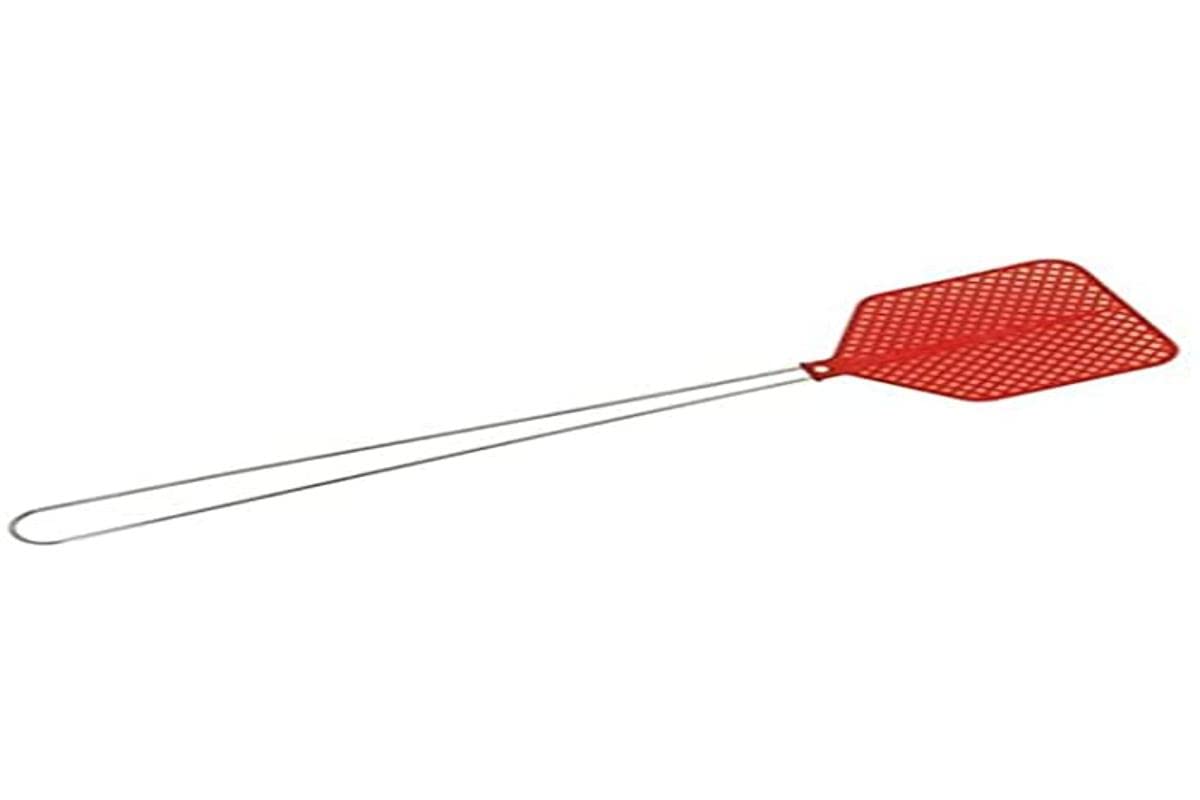 Paletta Abbattimosca Corpo In Plastica Resistente, Manico In Ferro.