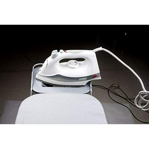 Vileda 142473 Rapid Copriasse da Stiro Universale, in Cotone e Alluminio, Termoriflettente, con Fermacorda, Grigio, Lunghezza 100-130 cm, Larghezza 30-45 cm