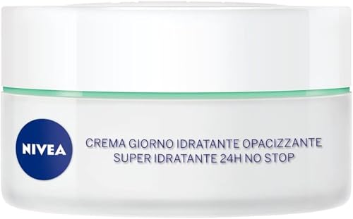 Nivea Essentials Super Idratante 24h Opacizzante, Crema Giorno Viso Per Pelli Da Miste A Grasse, 50 Millilitro