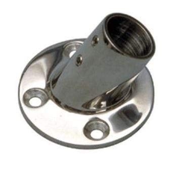 BASE Tonda INCLINATA Inox 22 MM