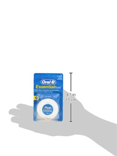 Oral-B EssentialFloss, Filo Interdentale Cerato, Delicato sulle Gengive, Raggiunge gli Spazi più stretti, Menta, 1 Confezione da 50 metri