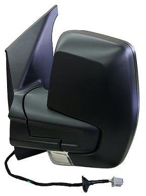 RETROVISORE ELETT. Termico C/FANALINO Sinistra [Lato Guida] per Auto: Transit Custom - TOURNEO Custom - Calotta Nera - 6PIN