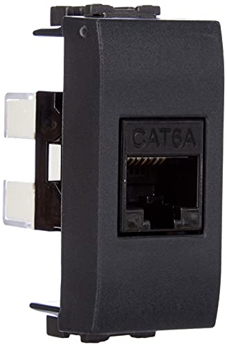 FEB 14083 Presa RJ45 Categoria 6A Plug 8/8, Grigio Scuro