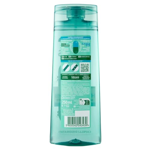 Garnier Fructis Shampoo Idratante, Per Capelli Disidratati, Con Aloe Vera, Per Capelli Sani e Districati, Aloe Hydra Bomb, 250 ml