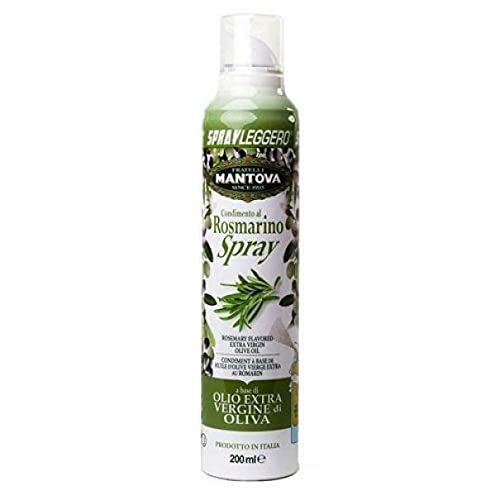 Rosmarino Spray in Olio Extra Vergine di Oliva 200ml - Olio Spray italiano – Sprayleggero – 100% Naturale,100% Leggero, 100% Facile - Con lo spray risparmi fino al 90% di prodotto