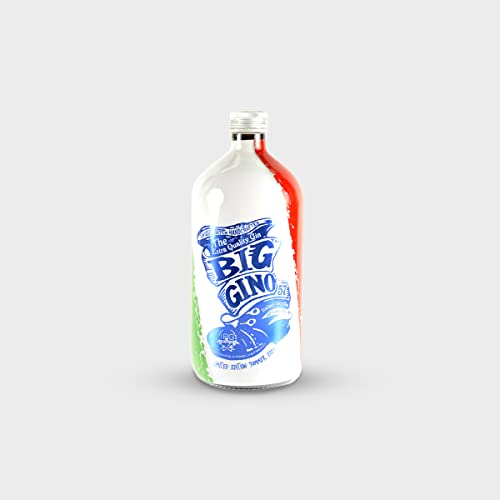 Big Gino - Gin Da 1l Limited Edition Europei 2021- Gin Dolce Profumato Con Note Di Ginepro, Pomelo E Bacche Di Pimento. Ottimo Gin Per Cocktail Esotici, Pestati E Ricchi Di Frutta.