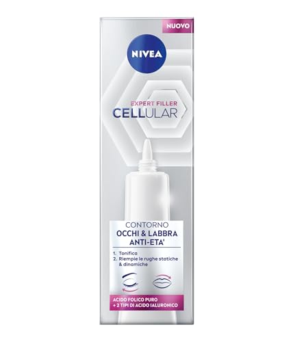 NIVEA CELLULAR EXPERT FILLER Crema Giorno Anti-Età Intensiva SPF 15 50ml, Crema viso antirughe rassodante, Crema viso Acido Ialuronico e Acido Folico Puro, Crema idratante viso anti-age
