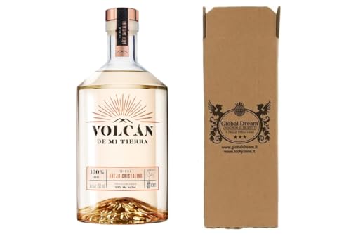 CG94 - Volcán de mi Tierra Tequila Añejo Cristalino, 100% Agave, 700 ml, 40% Vol, Liquido, Filtrata per un Gusto Morbido