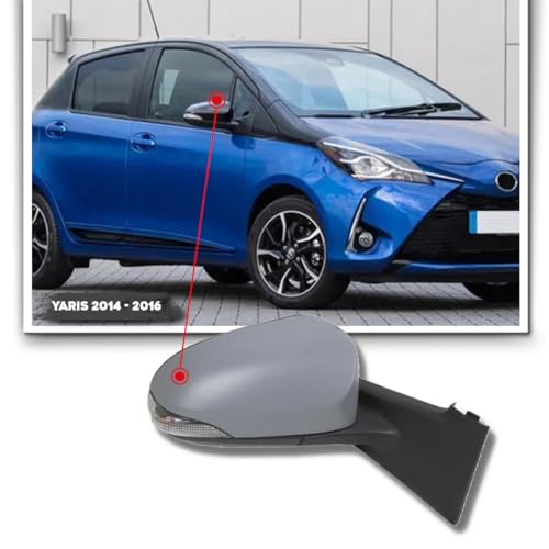 CG94 - Specchietto Retrovisore Elett. Termico C/Fanalino per Auto TOYO_TA YARIS - 7 PIN - Calotta da Verniciare