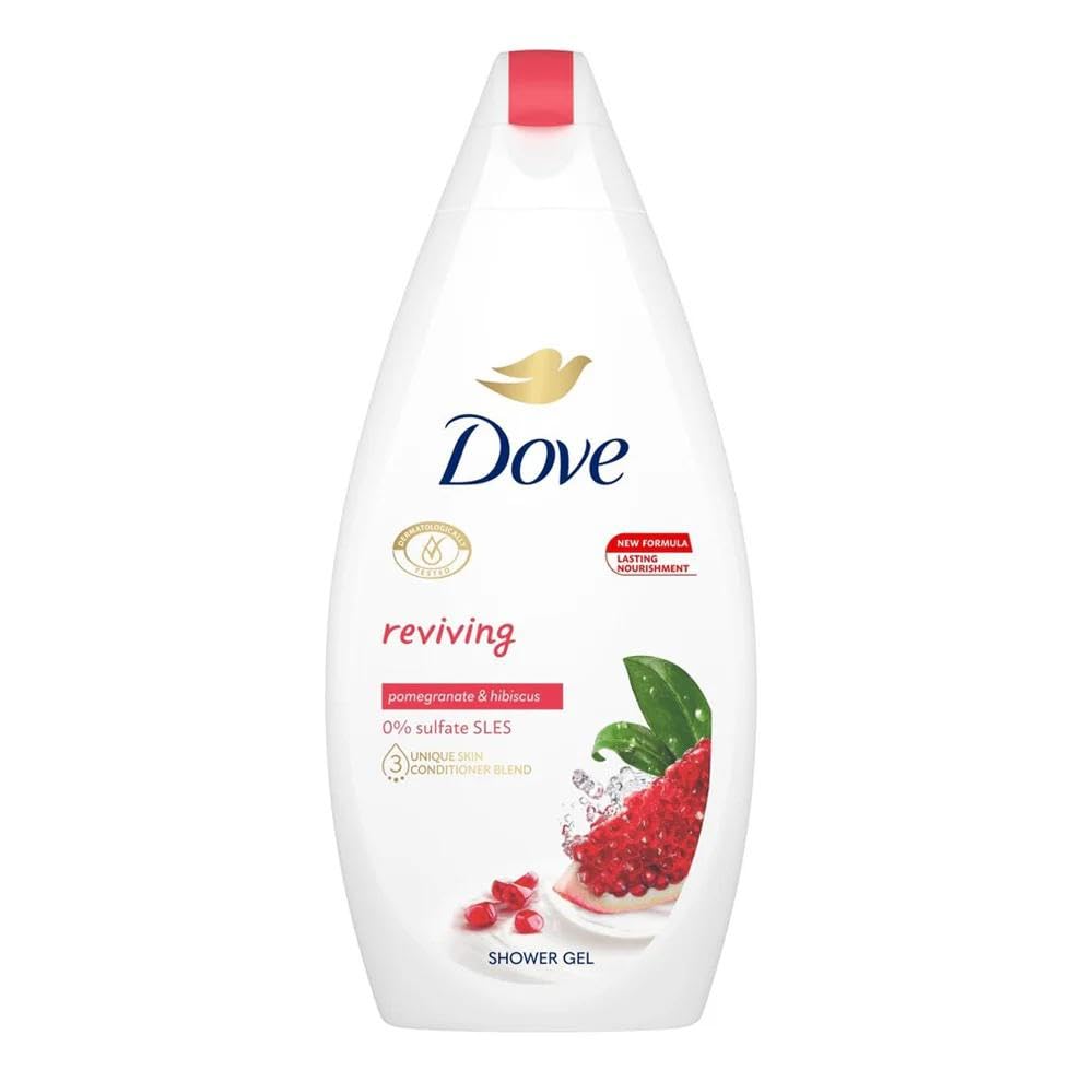 DOVE Revival Gel doccia "Pomegranate & Hibiscus", confezione da 6 pezzi, 450 ml
