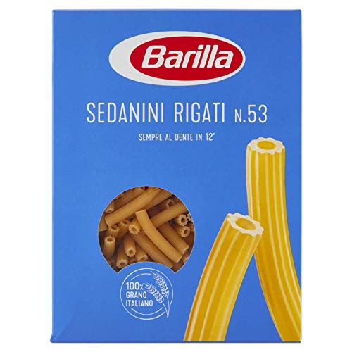Barilla - Sedanini Rigati, Pasta Di Semola Di Grano Duro, Cottura 12 Minuti - 6 pezzi da 500 g [3 kg]