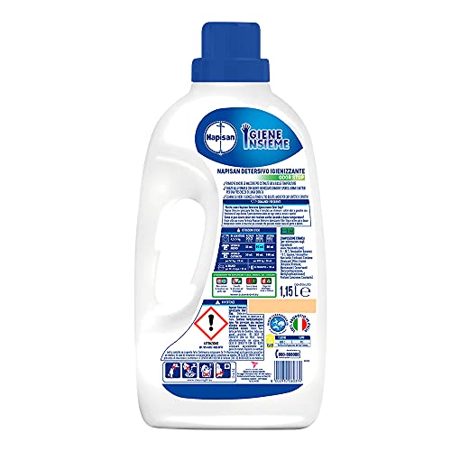 Napisan Detersivo Lavatrice Liquido Igienizzante Odor Stop, 3 Confezioni da 1.15 l da 69 Lavaggi di Detersivo Lavatrice Liquido
