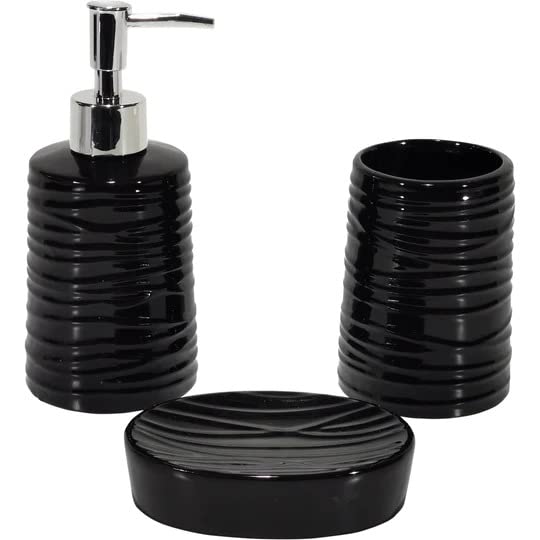 CG94 Set Bagno 3 Pezzi Colore Nero