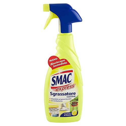 Smac Express Sgrassatore Cucina al Limone, Detergente Spray Multisuperficie con Azione Sgrassante, 650 ml x 12 Pezzi