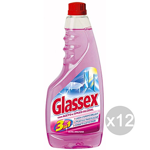 Set 12 GLASSEX Aceto Ricarica Ml 500 Multiuso Detersivi E Pulizia Della Casa