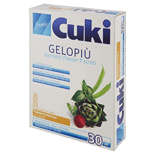 Cuki Sacchetti Freezer Gelopiù, 18 x 28 Cm, 30 Pezzi