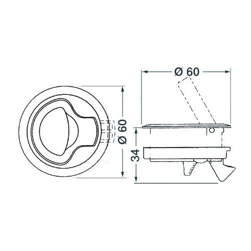 OSCULATI Alzapagliolo Nylon Bianco