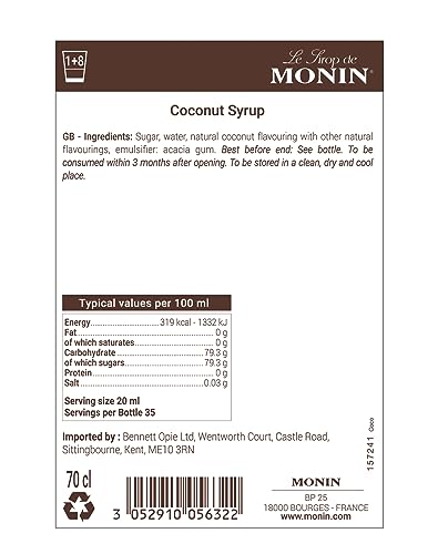 Le Sirop de Monin COCOS Noix de Coco - 700ml