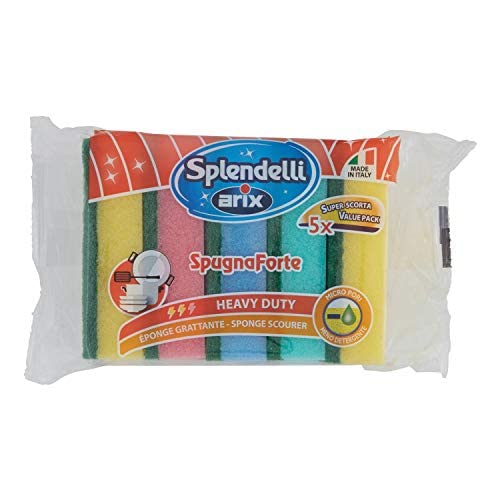 ARIX | Spugne Abrasive Colorate SpugnaForte della Linea Splendelli, Spugne Multiuso per Lo Sporco Ostinato