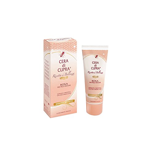 Cera di Cupra Ricetta di Bellezza, Rosa per Pelli Secche, Nutriente e Protettiva con Cera Vergine d'Api, Effetto Anti-Età - 75 ml