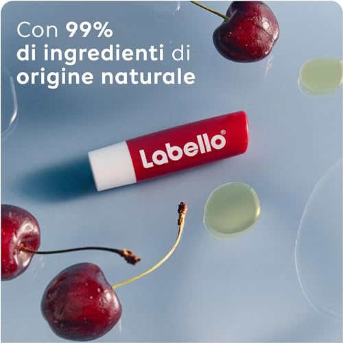 Labello Blackberry Shine Burrocacao Labbra 4.8 g, Balsamo Labbra Colorato All'Aroma Di More, Lip Balm Idratante 24H Con Ingredienti Naturali E Pigmenti Colorati