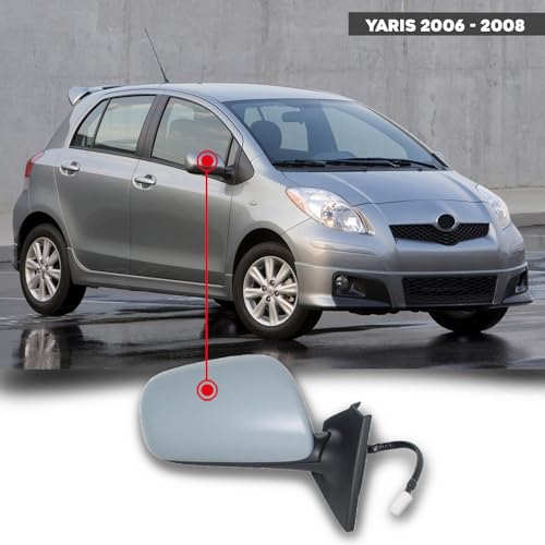 CG94 Specchietto Retrovisore Elett. Termico Compatibile per Auto YARIS - Calotta da Verniciare - 5PIN