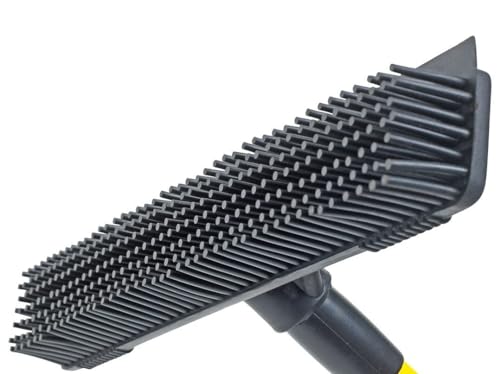 Scopa in Silicone Gomma Tira Acqua con Manico allungabile per peli di Animali tappeti Pavimenti Moquette Piastrelle finestre