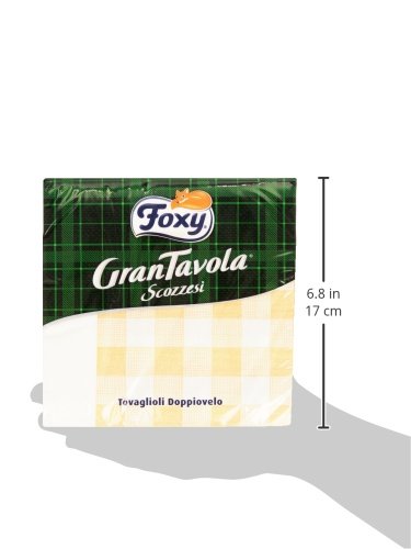 Foxy - Tovaglioli Doppiovelo, GranTavola Scozzesi - 9 confezioni da 43 pezzi [387 pezzi]