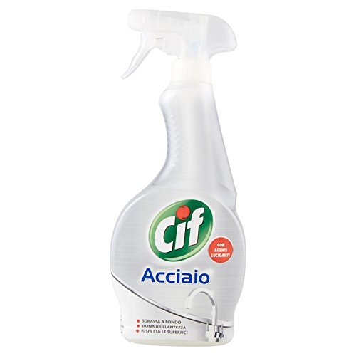 Cif - Acciaio, Detersivo con Agenti Lucidanti - 6 pezzi da 500 ml [3 l]