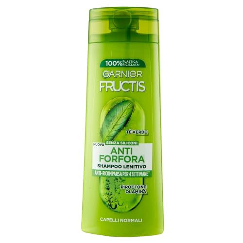 Garnier Fructis Shampoo Lenitivo, Per Capelli Normali, Azione Antiforfora, Con Tè Verde e Piroctone Olamina, 250 ml