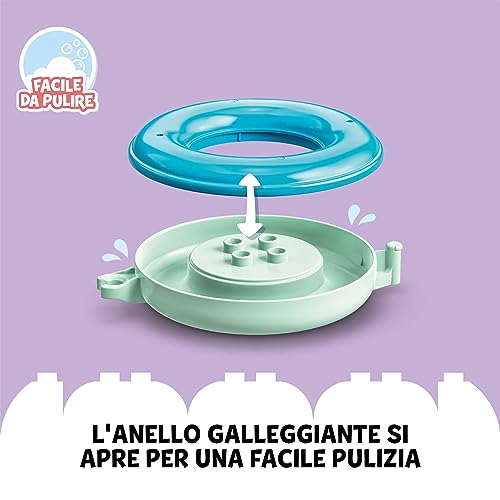 LEGO 10965 DUPLO Ora del Bagnetto: Il Treno degli Animali Galleggiante, Giochi per Vasca da Bagno per Bambini di 1,5+ Anni