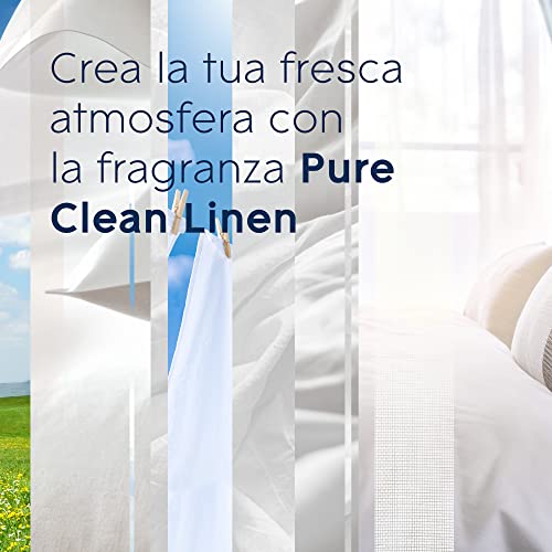 Glade Automatic Spray Ricarica, Profumatore per Ambienti, Fragranza Pure Clean Linen, Formato Scorta da 4 Ricariche da 269 ml