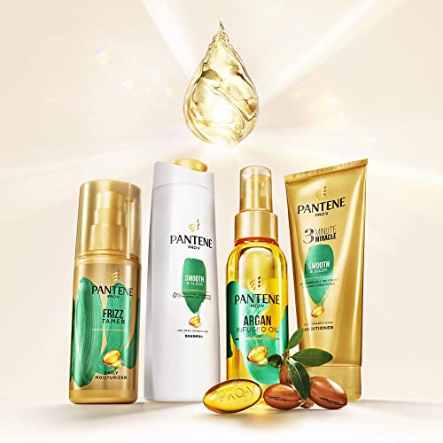Pantene Pro-V Olio Capelli, con Olio di Argan, per Capelli Crespi e Opachi, Lisci Effetto Seta, Nutriente Quotidiano, senza Risciacquo