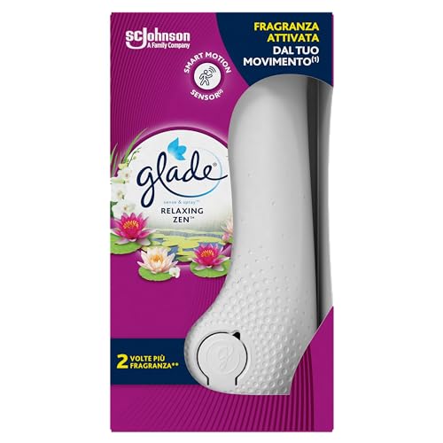 Glade Sense & Spray, Profumatore Ambiente con sensore di movimento, Fragranza Relaxing Zen