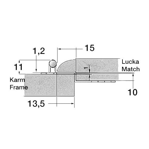 OSCULATI Cerniera Inox con sbalzo 57x44 mm
