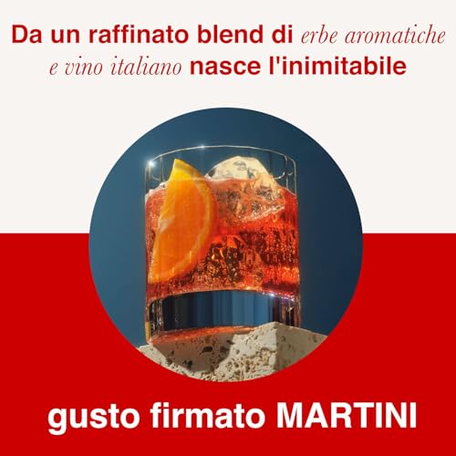 MARTINI Bitter Aperitivo, 25% ABV, 100cl / 1L, Infuso con Erbe Aromatiche Selezionate a Mano