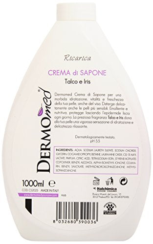 Sapone Liquido Dermomed 1Lt Ricarica Talco