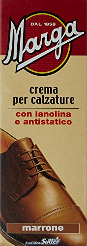 Marga - Crema per Calzature, con Lanolina e Antistatico, marrone - 6 pezzi da 50 ml [300 ml]