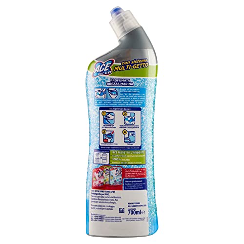 ACE Pulitore WC Gel, Brezza Marina, 700 ml
