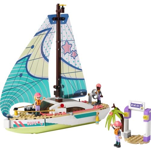 LEGO 41716 Friends L’Avventura in Barca a Vela di Stephanie, Set di Costruzioni con Imbarcazione Giocattolo, Giochi per Bambini e Bambine, Idee Regalo