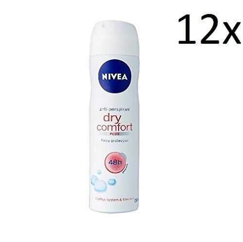 12 X Nivea dry comfort deo spray deodorante spruzzare 150 ML 48 H