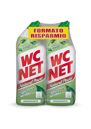 Wc Net - Natural Power Gel, Anticalcare e Igienizzante per Sanitari e Superfici, Pulitore Liquido per Wc, 700 ml