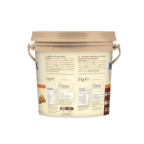 GALAK PROFESSIONALE Crema Spalmabile al Cioccolato Bianco, Secchiello 3kg
