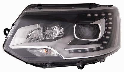 CG94 PROIETTORE DS3-H7-PY24 LED LUCE DIURNA CON MOTORE [Lato SX] PARABOLA NERA - MOD. 2011> Per Auto: TRANSPORTER T5